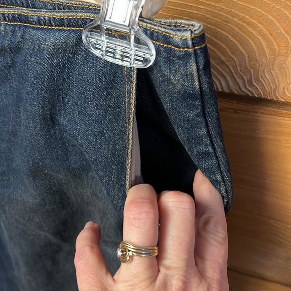 GUESS Originals Split Back Denim Skirt 30 maxi USA made event casual Vintage Y2K - Picture 4 of 11